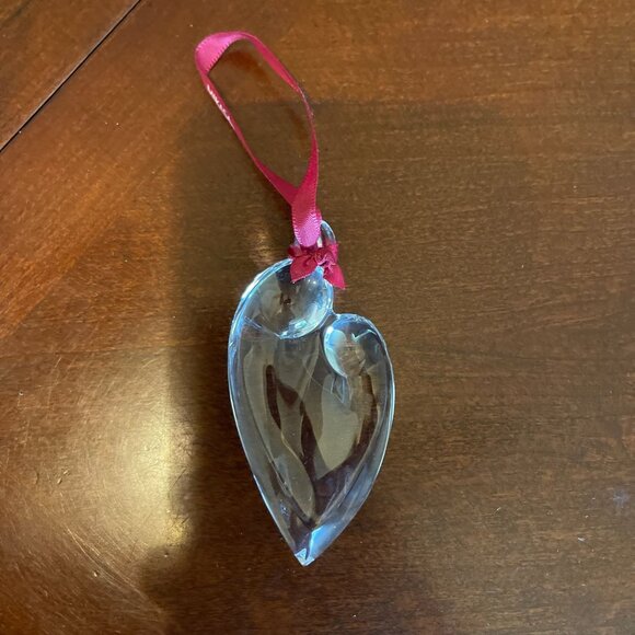 Mikasa Crystal Christmas 3D Madonna & Child Ornament Red Ribbon - Picture 2 of 8